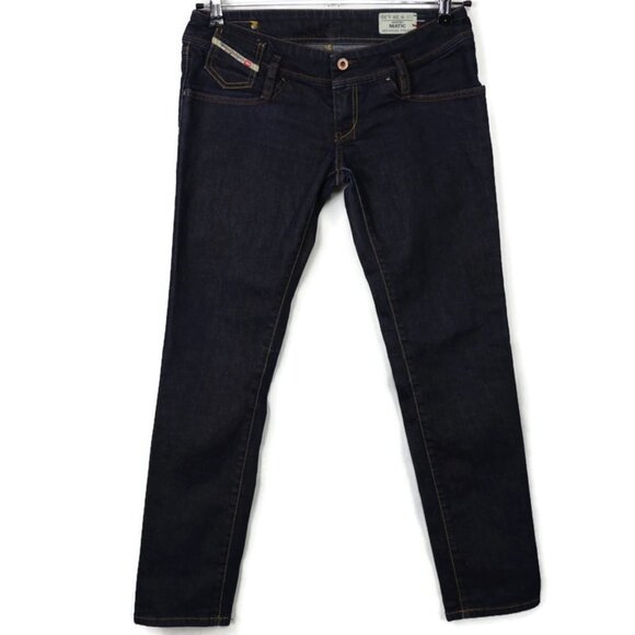 Diesel Matic Jeans Skinny Slim Stretch‎ Size 28 x 30 Dark Wash 00AA8 Italy - Picture 1 of 8